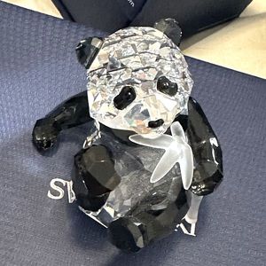 SWAROVSKI PANDA CUB Bamboo Crystal Figure w box 🐼